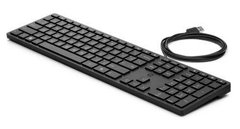Клавіатура мембранна НР 320K, 109key, USB-A, EN/UK, чорний