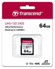 Карта памяти Transcend SD 64GB C10 UHS-I U3 R160/W50MB/s 4K TS64GSDC340S photo