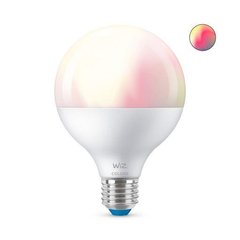 Лампа розумна WiZ, E27, 11W, 75W, 1055Lm, G95, 2200-6500, RGB, Wi-Fi 
929002383902 фото
