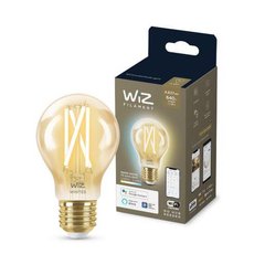 Лампа розумна WiZ, E27, 7W, 50W, 640Lm, A60, 2000-5000К, філаментна, Wi-Fi 
929003017401 фото