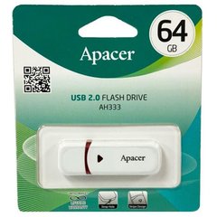 Накопитель Apacer 64GB USB 2.0 Type-A AH333 White AP64GAH333W-1 photo