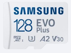 Карта пам'яті Samsung microSDHC 128GB C10 UHS-I R100MB/s Evo Plus + SD MB-MC128KA/EU фото