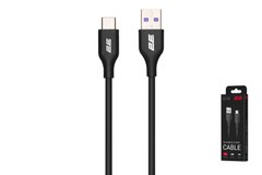 Кабель 2E USB-A - USB-C Glow 1м Black
