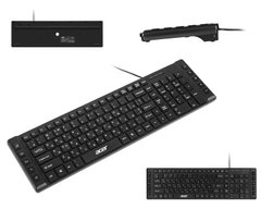 Клавіатура мембранна AcerOKW010, 115key, USB-A, EN/UKR/RU,чорний