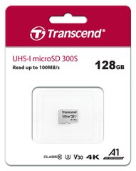 Карта памяти Transcend microSD 128GB C10 UHS-I R100/W40MB/s TS128GUSD300S фото