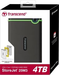 Портативный жесткий диск Transcend 4TB USB 3.1 StoreJet 25M3 Iron Gray