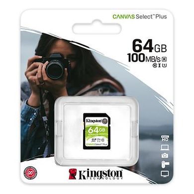 Карта памяти Kingston SD 64GB C10 UHS-I R100MB/s SDS2/64GB photo