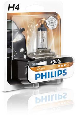 Лампа галогенна Philips H4 Vision, 3200K, 1шт/блістер 
12342PRB1 photo