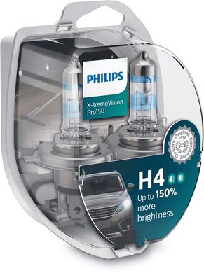 Лампа галогенна Philips H4 X-treme VISION PRO +150%, 3700K, 2шт/блістер 
12342XVPS2 фото