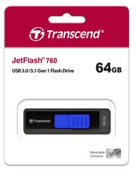 Накопичувач Transcend 64GB USB 3.1 Type-A JetFlash 760 Чорний TS64GJF760 фото