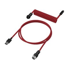 Кабель HyperX USB-A - USB-C спиральный, 1.37м Red/Black