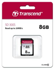 Карта памяти Transcend SD 8GB C10 R20MB/s TS8GSDC300S фото