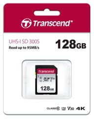 Карта памяти Transcend SD 128GB C10 UHS-I R100/W40MB/s TS128GSDC300S фото